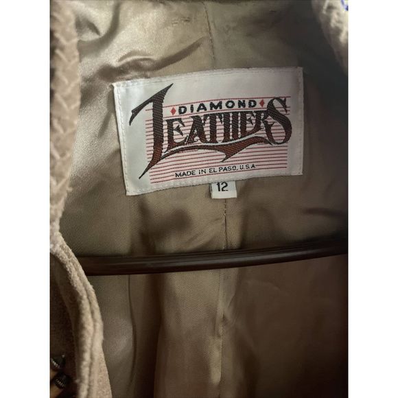 Diamond Leathers Fringe Beaded Embellished Brown Leather Crop Western Jacket 12 - Picture 10 of 11